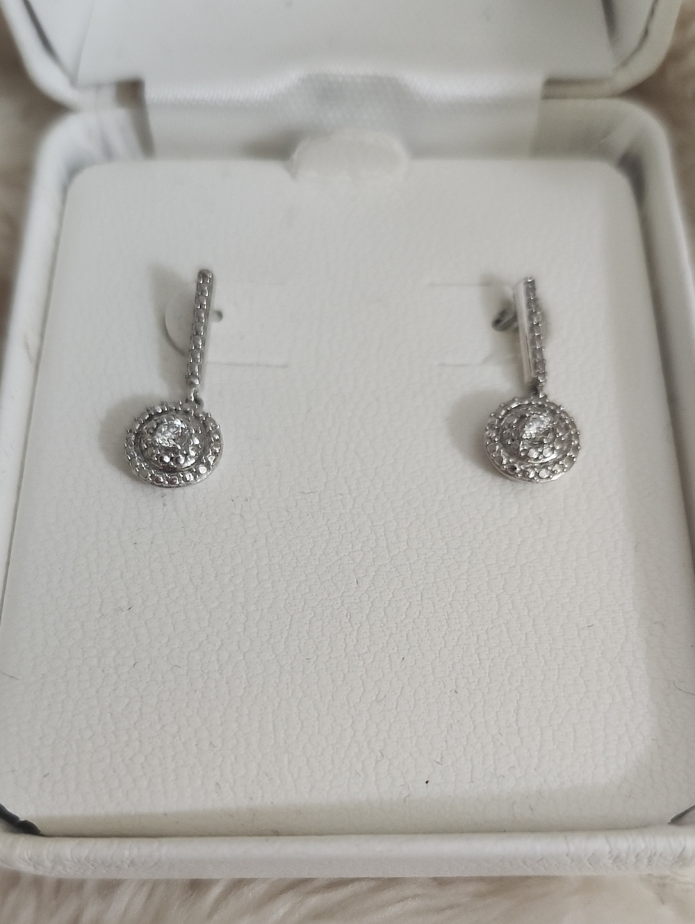 Sterling Silver Crystal Drop Earrings